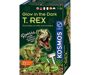 Kosmos 616915 Glow In The Dark T-Rex, Excavation Set, Dig Out a Dinosaur Skeleton, Experiment Box for Children from 7 Years, Birthday Gift, Multilingual Instructions