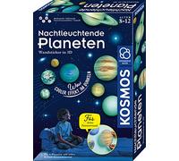 KOSMOS 654269 Glow-in-the-Dark Planets, Amazon Exclusive, 3D Planet Stickers Glow in the Dark, Space for Children from 6 Years, Space Children, Planet Decoration for Children's Room