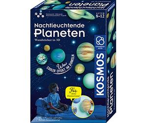 KOSMOS 654269 Glow-in-the-Dark Planets, Amazon Exclusive, 3D Planet Stickers Glow in the Dark, Space for Children from 6 Years, Space Children, Planet Decoration for Children's Room