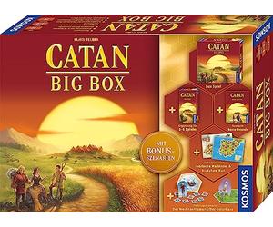 Kosmos 682941 Catan Big Box, 7-Piece Value Box, Starter Set for Catan - The Game, Includes Addition for 5-6 and Expansion with Bonus Scenarios, Settlers of Catan