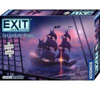 KOSMOS 683108 EXIT® - Das Spiel + Puzzle - Das Gold der Piraten, Level: Fortgeschrittene, Escape Room Spiel mit Puzzle, EXIT Game für 1-4 Personen ab 12 Jahre, ein einmaliges Gesellschaftsspiel