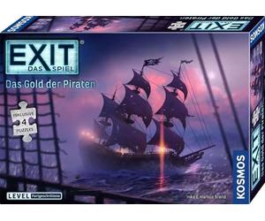 KOSMOS 683108 EXIT® - Das Spiel + Puzzle - Das Gold der Piraten, Level: Fortgeschrittene, Escape Room Spiel mit Puzzle, EXIT Game für 1-4 Personen ab 12 Jahre, ein einmaliges Gesellschaftsspiel
