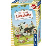 Kosmos 712792 Ein Tag mit Liselotte - Puzzle & Children's Game for the Picture Book Series, Fun Farm Adventure with Cube Mechanism, Promotes Concentration, for 2-4 Children from 4 Years