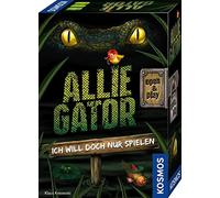 Kosmos Allie Gator: Family-Friendly Card Game for 2-5 Players Aged 8+ | Cool action game, in practical open & play magnetic box, travel game, party game