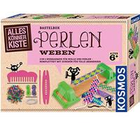 Kosmos Bead Weaving 2-in-1 Loom Frame Craft Set for Girls Aged 6+, Bracelets Crafting, Weaving for Children