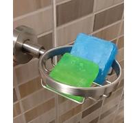 Kosmos Tec Soap Holder Wire Metal Stainless Steel Look Matte Brushed
