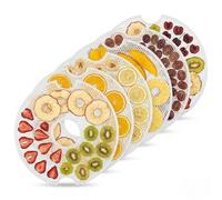 Kosmosta 11.6 Inch Dehydrator Sheets 6 Pack, Mesh Dehydrator Liners, Fits 30 cm Round Trays (29.5 cm Actual), Smooth Surface, BPA Free, Reusable Inserts for Fruit, Jerky, Herbs, Food Dryer Accessories