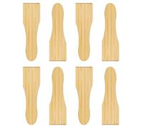 Kosmosta 8 Pack Bamboo Raclette Spatulas, Smooth Natural Mini Scrapers for Cheese Pans, Non-Scratch Utensils Safe for Non-Stick Pans, Raclette Grills, Fondue & Small Cookware