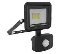 Kosnic RHI10-W30/S Rhine II 10w LED Flood Light, IP65, Black, 900lm, 3000K, PIR Motion Sensor