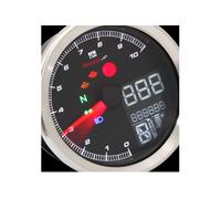 KOSO Digital multifunctional cockpit, TNT-04 rev counter / speedometer with black ring, black