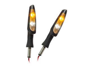 Koso LED Indicator Infinity-F, Smoked, Side Lights Front E-Tested, Pair