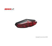 KOSO LED Tail Light - Infinity With License Plate Light - E-Approved Red
