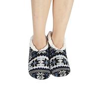 kosopse Microwave Socks Warm Household Socks for Indoor Use Crochet Socks, black, One Size