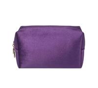 Kososuru Lightweight Velvet Makeup Bag, Elegant Makeup Bag for Women, Portable Cosmetic Bag Makeup Pouch, Small Toiletry Bag for Travel (Purple)