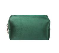 Kososuru Lightweight Velvet Makeup Bag, Elegant Makeup Bag for Women, Portable Cosmetic Bag Makeup Pouch, Small Toiletry Bag for Travel (Green)