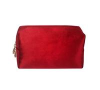 Kososuru Lightweight Velvet Makeup Bag, Elegant Makeup Bag for Women, Portable Cosmetic Bag Makeup Pouch, Small Toiletry Bag for Travel, Red, Fashion