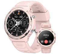 KOSPET S1 Smart Watches for Women (Answer/Make Calls), 1.3'' AMOLED Display, 5ATM Waterproof Fitness Watch with Heart Rate, SpO2, Blood Pressure and Sleep Monitor, Compatible with Android iOS (Pink)