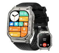 KOSPET TANK M3 Smart Watch for Men, 5ATM Waterproof, Military Full Metal Body, Heart Rate/SpO2/Sleep Monitor, 170+ Sport Modes, AI Voice Assistant, 1.96'' AMOLED, Compatible for Android and iOS