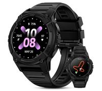 KOSPET TANK S2 Smart Watch with GPS, 5ATM&IP69K Waterproof, 1.32" AMOLED HD Display & AI Voice Assistant, 170+Sports Modes, Rugged Military Smartwatch with Air Pressure, Altitude and Compass (Black)