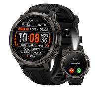 KOSPET TANK T4C Smart Watch for Men, GPS, LED Flashlight, Full Metal Body, Walkie-Talkie, Bluetooth Calling, 1.5” AMOLED, 50M Waterproof, 50-Day Battery Life, Heart Rate, SpO2, Sleep Monitor (Black)