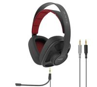 Koss GMR540A ISO Over-Ear Closed-Back Gaming Headphones, Detachable Boom Microphone, Ultra Lightweight and Durable Design, Black and Red