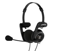 Koss Porta Pro Double-Sided Communication Headset with Microphone Electret Flexible Handsfree Design Foldable Design TRRS Plug Wired 3.5 mm Black