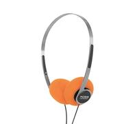 Koss x Retrospekt P/21 Retro On-Ear Headphones, Retro Orange Foam, Adjustable Headband, Wired 3.5mm Plug, Orange Black and Silver
