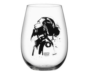 Kosta Boda - All About You Tumblers 57 cl 2-pack, Love Him - Black