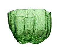 Kosta Boda Crackle candle holder 5,8 cm Dark green