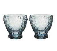 Kosta Boda Moss tumbler glass circular 33 cl 2-pack Blue