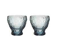 Kosta Boda Moss tumbler glass circular 33 cl 2-pack Blue