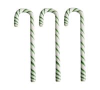 Kosta Boda Polka cane 17 cm 3-pack White-green
