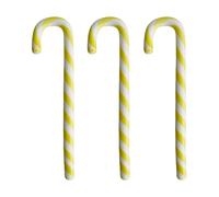 Kosta Boda Polka cane 17 cm 3-pack White-yellow