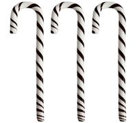 Kosta Boda - Polka Stick Christmas Decoration 17 cm 3-pack, White/Black - Black