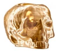Kosta Boda - Still Life Skull Lantern, Gold - Gold