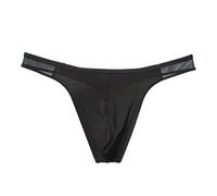 KOSTEN Large Size Men'S Underwear Men'S Briefs Plus Size M-3Xl Men`S Thong Cotton G-String Low Waist Underwear Male-Y002 Black-Xxxl-1Pc
