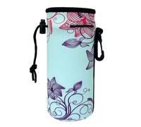 KOSTOO 16-18oz Neoprene Water Bottle Sleeves, Insulators Beverage Bottle Can Covers Beer Coolers Holder Non-Slip Coolier Tumbler for Outdoor Activities (Lily Flower)