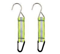 KOSTOO 2 Pack Fence Hooks - Hang-Tough Hooks, for Baseball/Softball Equipment, Bat Bags, Tennis Bags, Water Bottle, Camping, Ect. (Green)