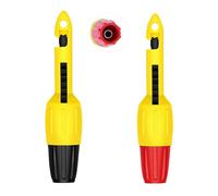 KOSTOO 2pcs Wire Piercing Probe Kit, Insulation Puncture Wire Probe Piercing Clip Test Probe Tool for Multimeter Equipment Home Appliance Repair Electricity Meter Testing (Yellow, 4mm)