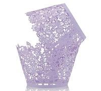 KOSTOO Cupcake Wrappers 50pcs/Pack Lace Cupcake Liners Laser Cut Cupcake Papers Cupcake Muffin Cups for Christmas/Wedding/Birthday Party Decoration (Light Purple)
