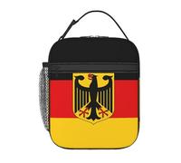KOSUES German Eagle Flag Insulated Lunch Box Thermal Cooler Lunch Bag Portable Tote Bag Reusable Large Capacity Handbag For Office Travel Picnic Beach Hiking