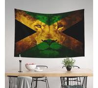 KOSUES Reggae Music Jamaican Lion Flag Tapestry Wall Hanging Tapestries Wall Backdrop Room Poster Art Aesthetic Decor for Home Office Bedroom Living Room Dorm 60x40 Inch