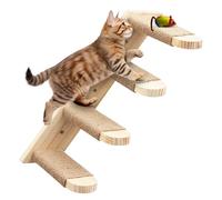 KOSUME 3 Pcs Cat Wall Steps Cat Climbing Shelf Wall Mounted Wooden Cat Wall Furniture, Cat Climbing Tree
