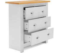 KOSY KOALA 4-Drawer Chest for Bedroom Light Wood Top White Dresser Storage Cabinet KOSY KOALA White