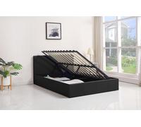 Kosy Koala Ottoman Storage Bed Black Double 4Ft6 Leather Bedroom Furniture, Black