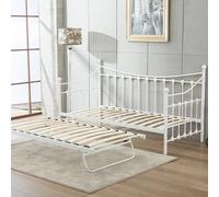 Daybed without Trundle White 3ft Single Bed Metal Bedroom Living Room KOSY KOALA White One Size