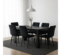 Kosy Koala Dark Grey Dining Table with 6 Chairs
