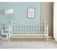 Kosy Koala Daybed Without trundle white 3ft single bed and 1 mattress metal bedroom living room, White