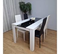KOSY KOALA Dining Set of 4 Kitchen Dining Table & 4 Mix Chairs | Size: 140cm x 80cm