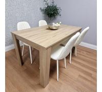 Kosy Koala Dining Table And 4 Chairs Oak Effect Table With 4 White Chairs Dining Room Furniture